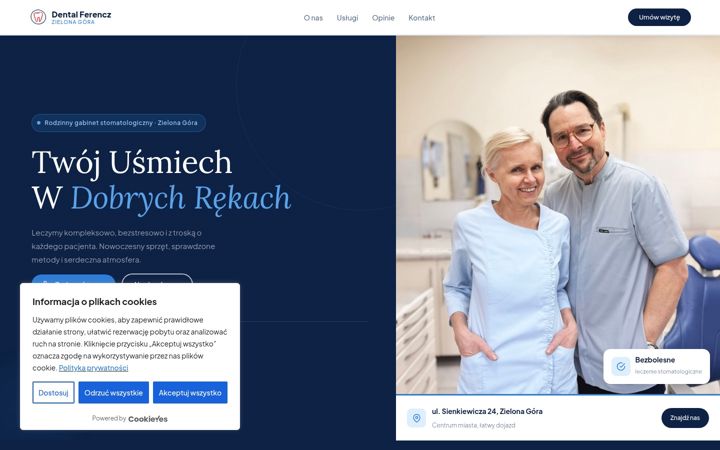 Ekraanipilt saidist dentalferencz.pl