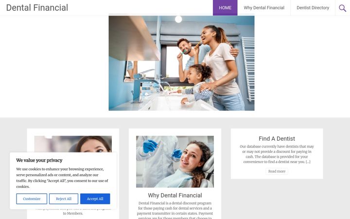 Screenshot of dentalfinancial.net