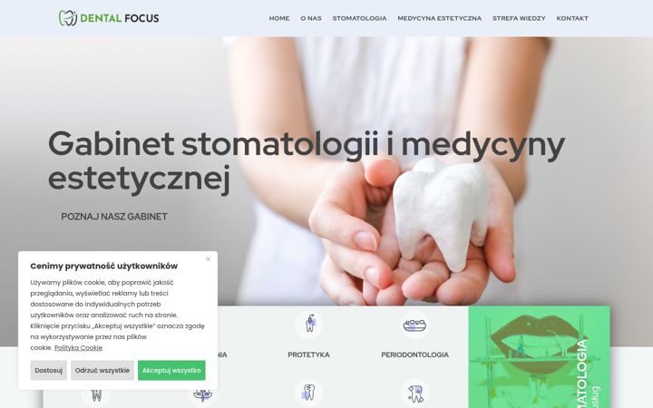 Ekraanipilt saidist dentalfocus.pl