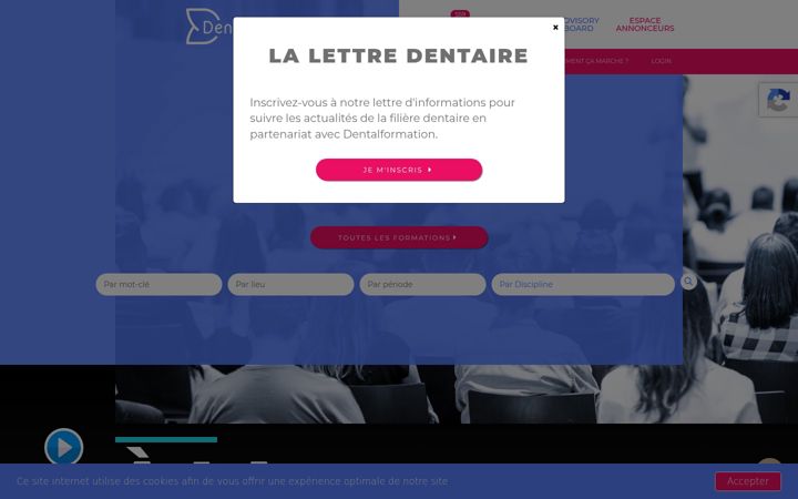 Screenshot of dentalformation.com