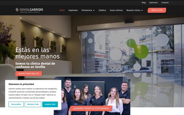 Screenshot of dentalgarrido.com