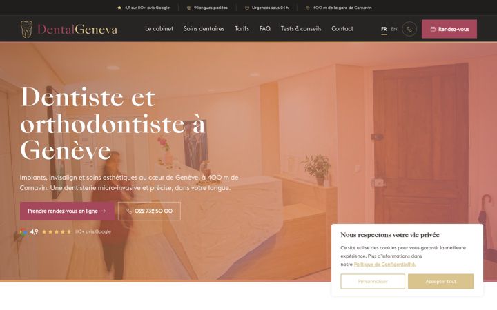 Screenshot of dentalgeneva.ch