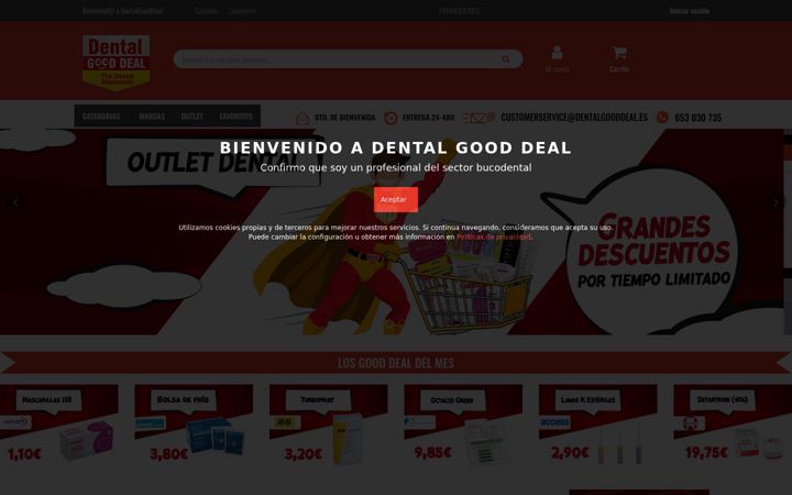 Zrzut ekranu dentalgooddeal.es