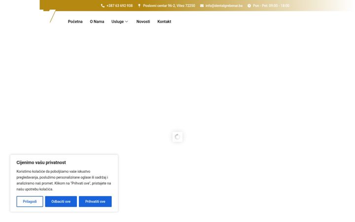 Screenshot of dentalgrebenar.ba