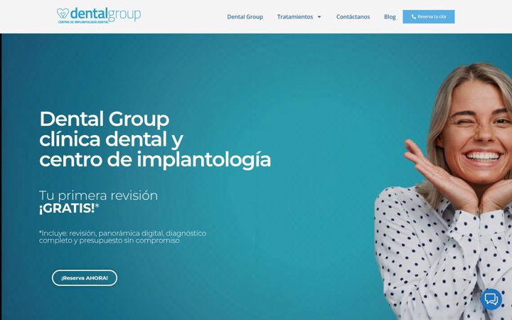 Snimka zaslona za dentalgroup.es