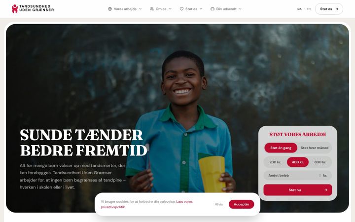 Screenshot of dentalhealthwithoutborders.dk