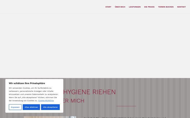 Screenshot of dentalhygiene-riehen.ch