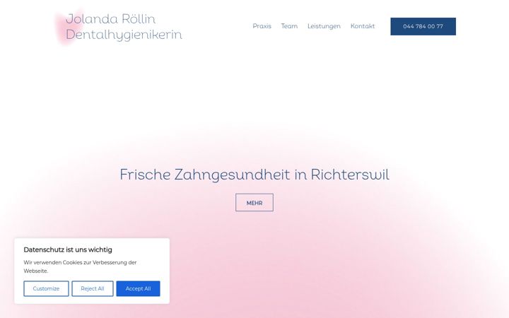 Screenshot of dentalhygiene-roellin.ch