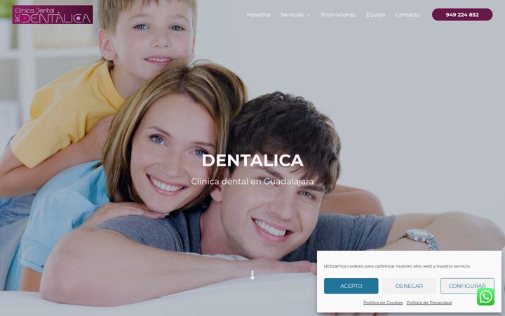 Kuvakaappaus sivustosta dentalica.es
