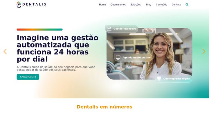 Screenshot stránky dentalis.com.br