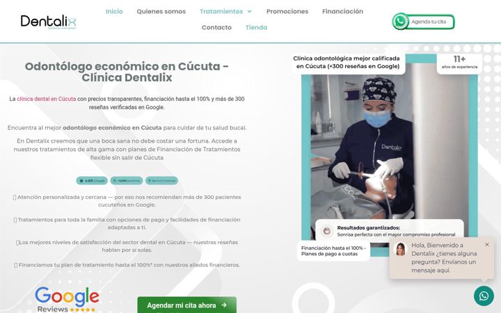 Capture d'écran de dentalix.co