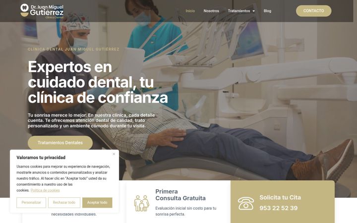 Screenshot of dentaljuanmiguel.com