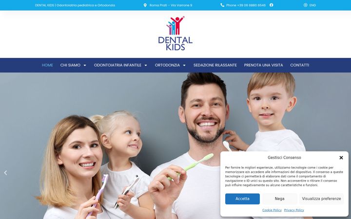 Screenshot von dentalkidsroma.it