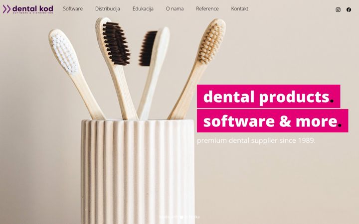 Snímek obrazovky dentalkod.hr
