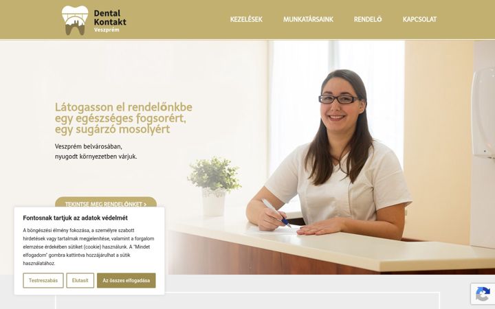 Screenshot von dentalkontakt.hu