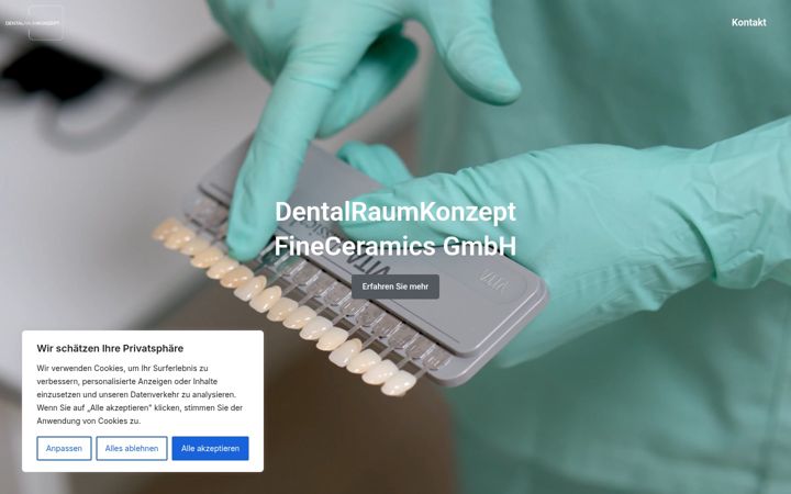 Screenshot of dentalkonzept.com