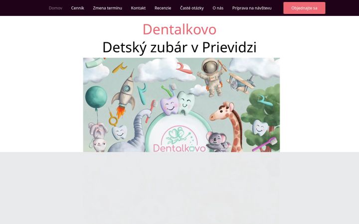Screenshot of dentalkovo.sk