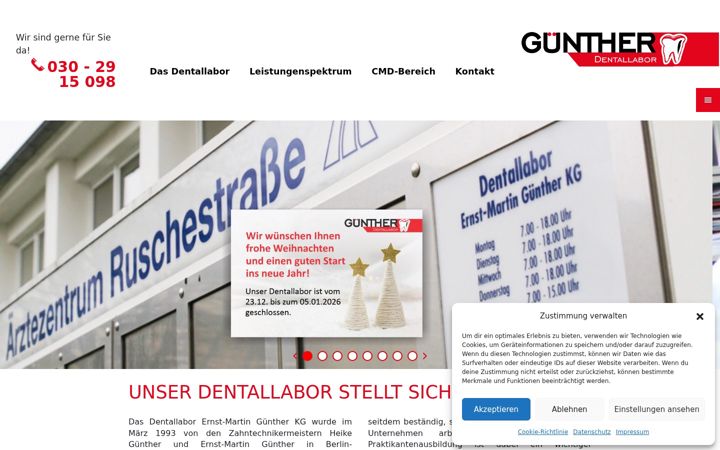 Screenshot of dentallabor-guenther-berlin.de