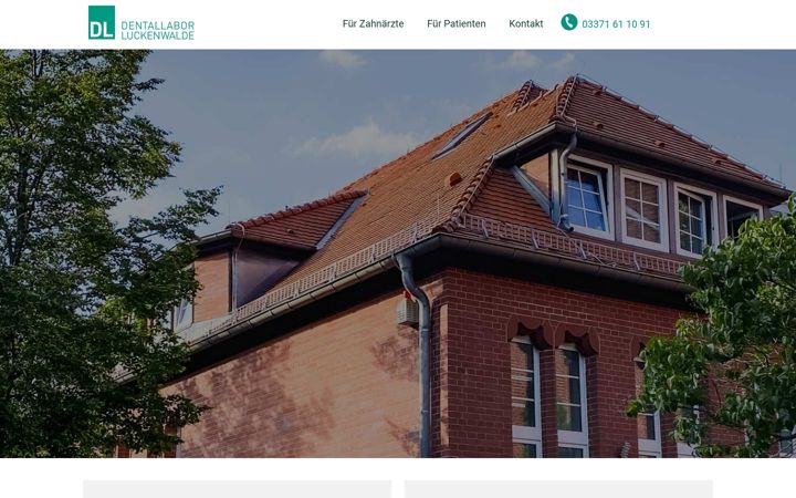 Screenshot of dentallabor-luckenwalde.de