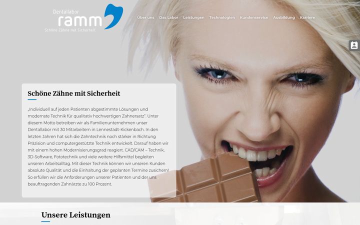 Screenshot of dentallabor-ramm.de