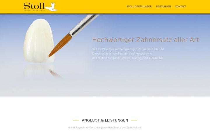 Screenshot of dentallabor-stoll.de
