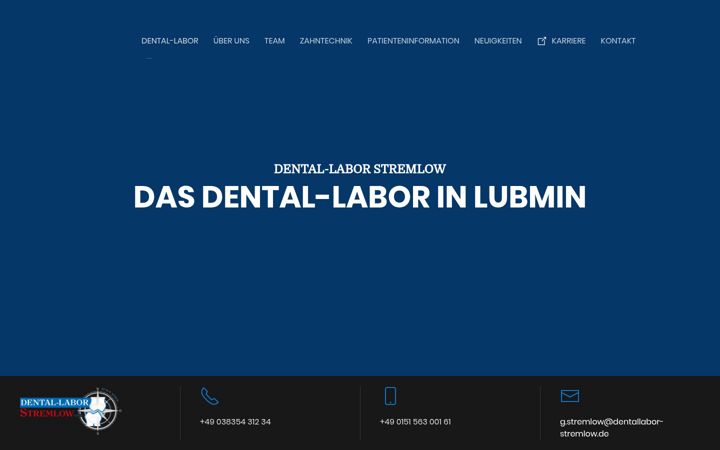 Screenshot of dentallabor-stremlow.de
