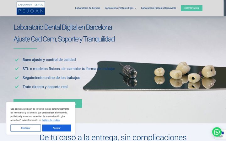 Screenshot of dentallabpejoan.com