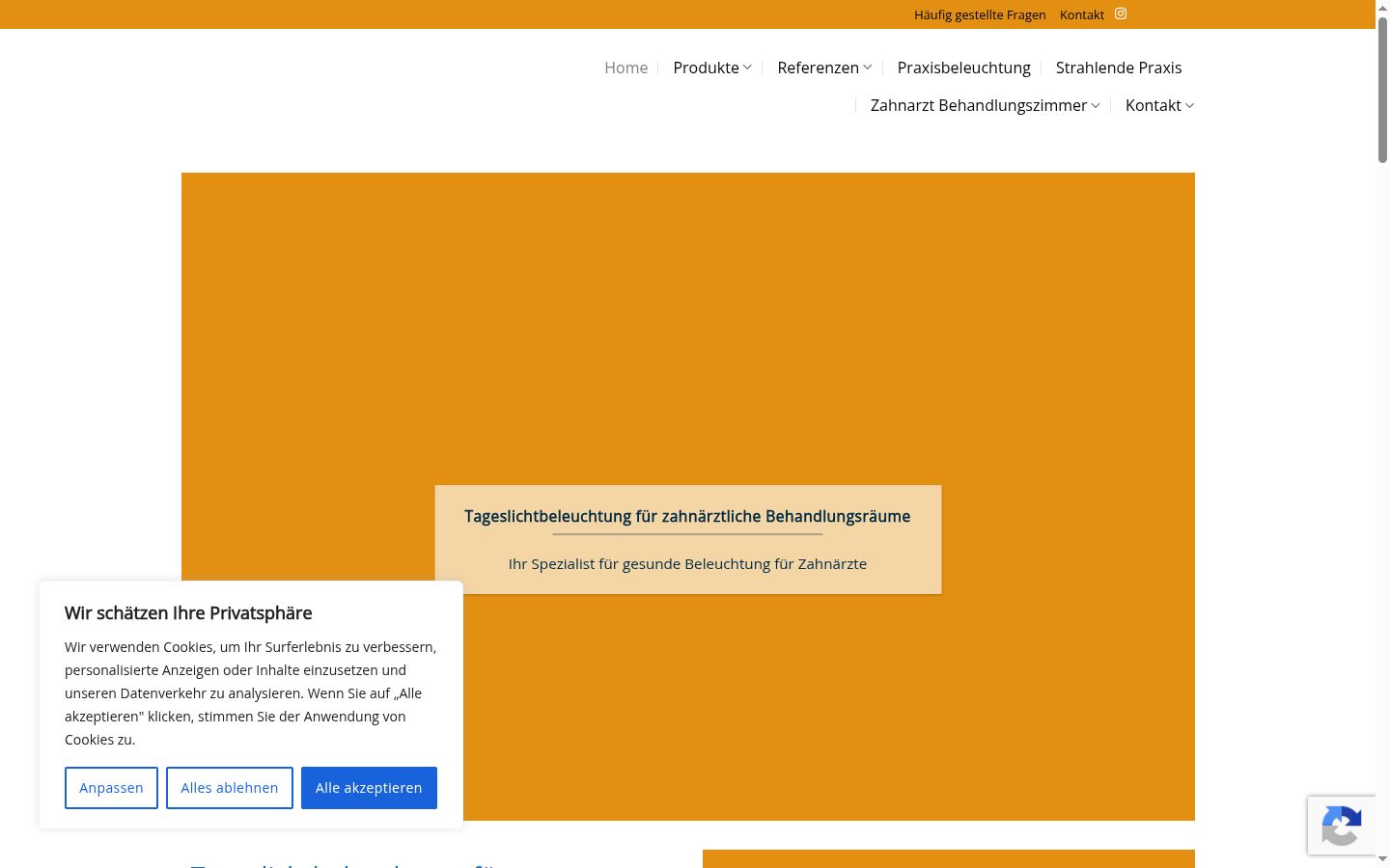 Screenshot of the consent banner shown before any interaction
