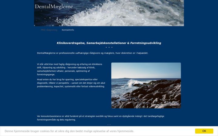 Screenshot of dentalmaeglerne.dk