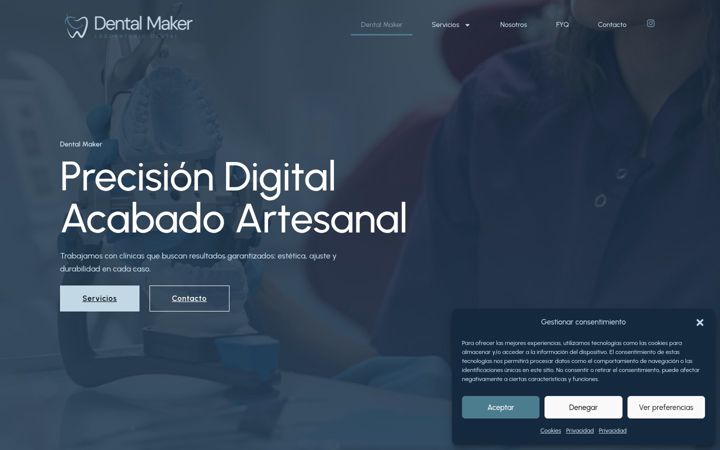 Skjermbilde av dentalmaker.es