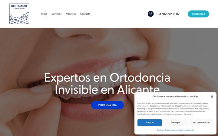Skjermbilde av dentalmaralicante.es