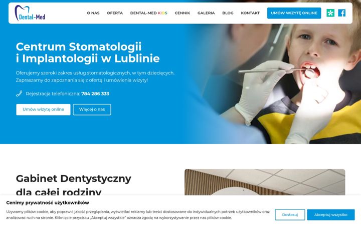 Ekraanipilt saidist dentalmed-lublin.pl