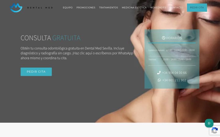 Skjermbilde av dentalmed.com.es