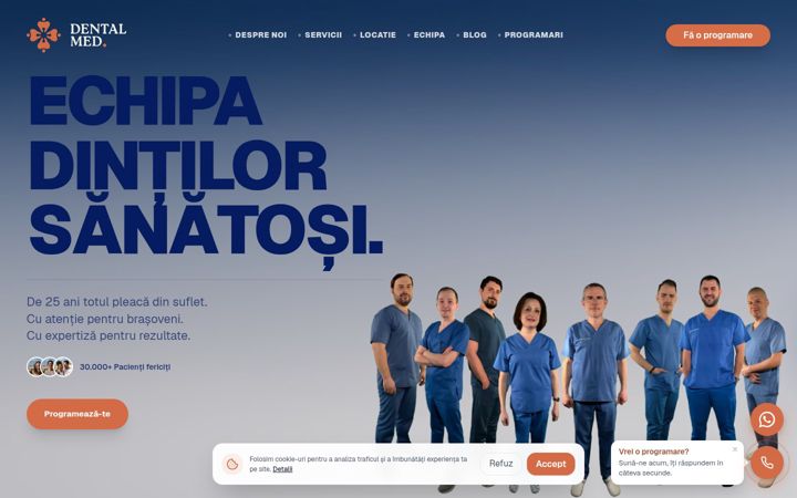 Screenshot stránky dentalmed.ro