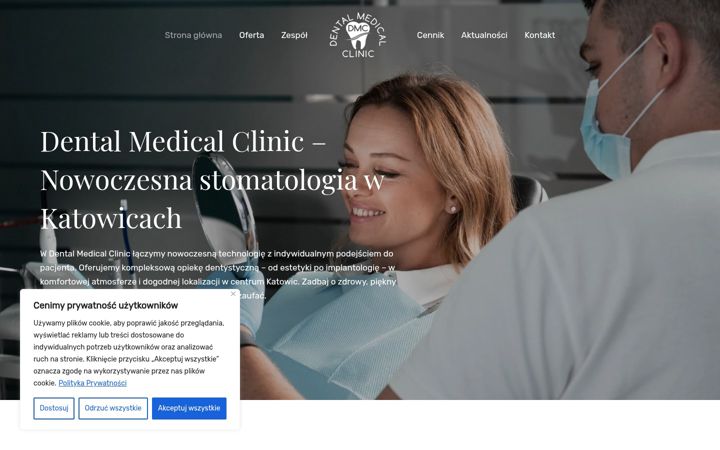 Ekraanipilt saidist dentalmedicalclinic.pl