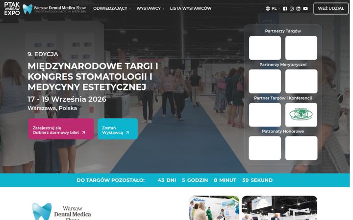Ekraanipilt saidist dentalmedicashow.pl