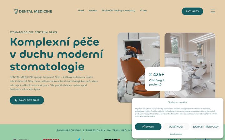 Snimka zaslona za dentalmedicine.cz