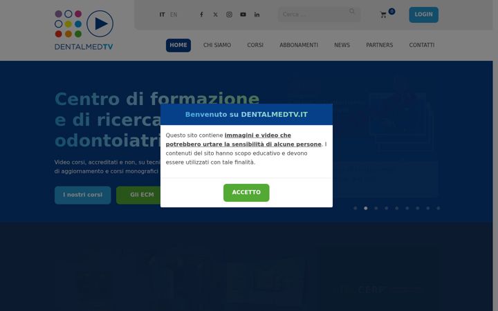 Ekrānuzņēmums no dentalmedtv.it