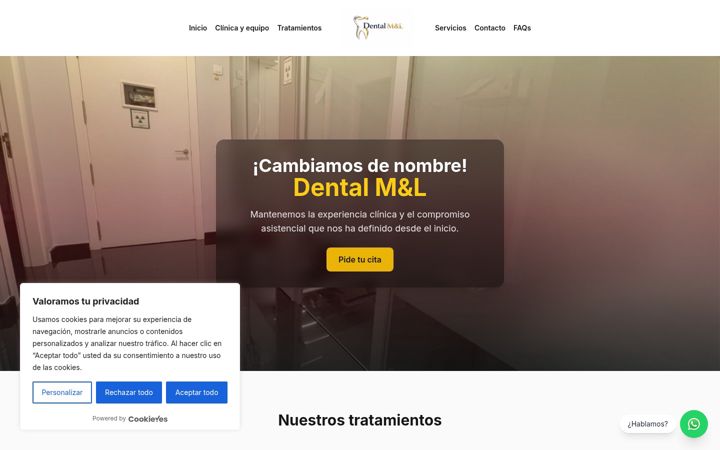 Screenshot of dentalml.com