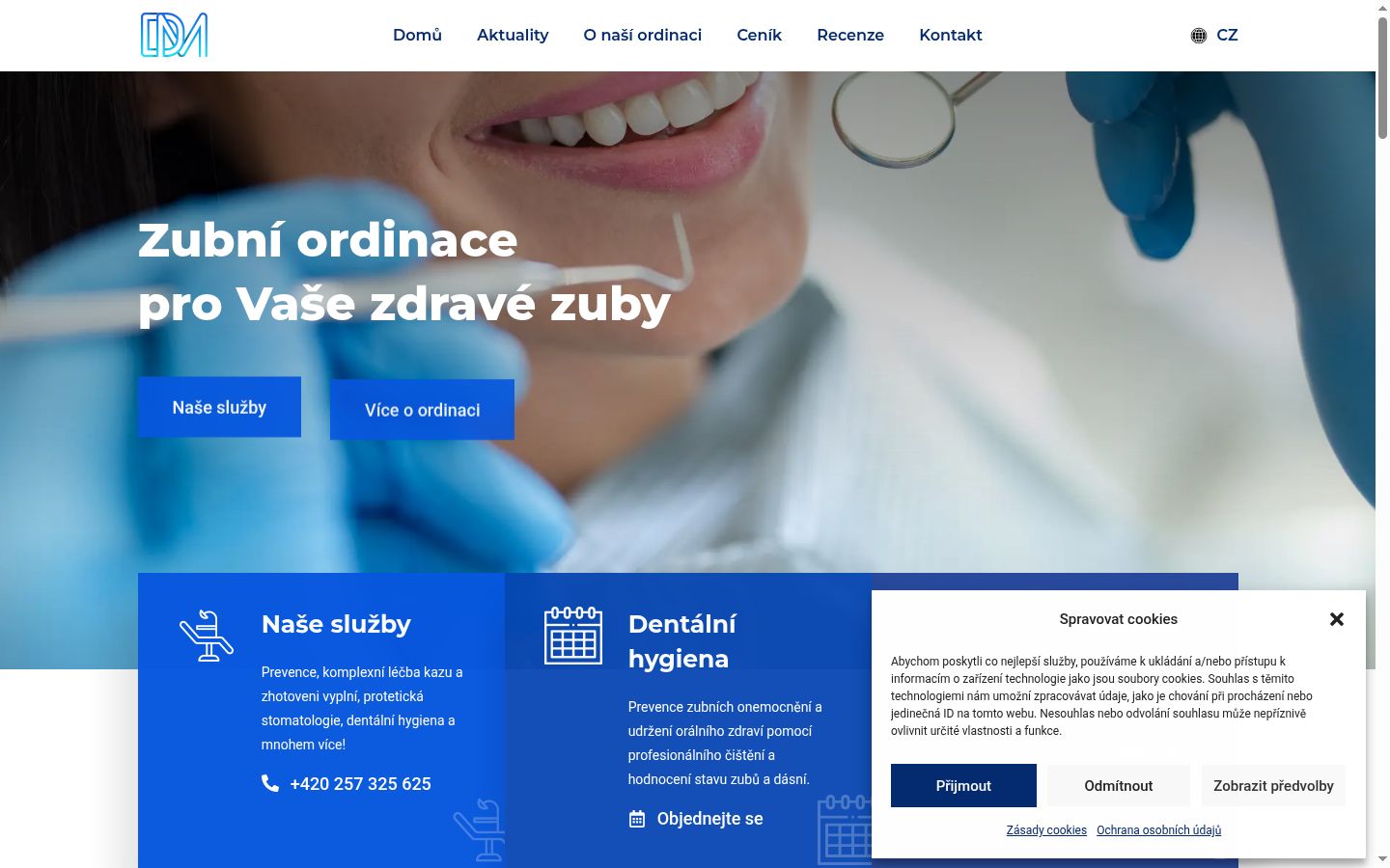 Ekrānuzņēmums ar piekrišanas baneri, kas tika rādīts pirms jebkādas mijiedarbības