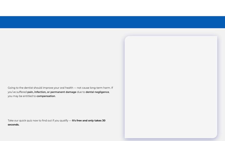 Screenshot of dentalnegligenceclaimsscotland.uk