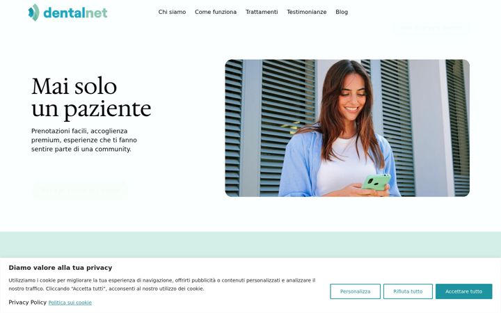 Screenshot of dentalnetcare.it