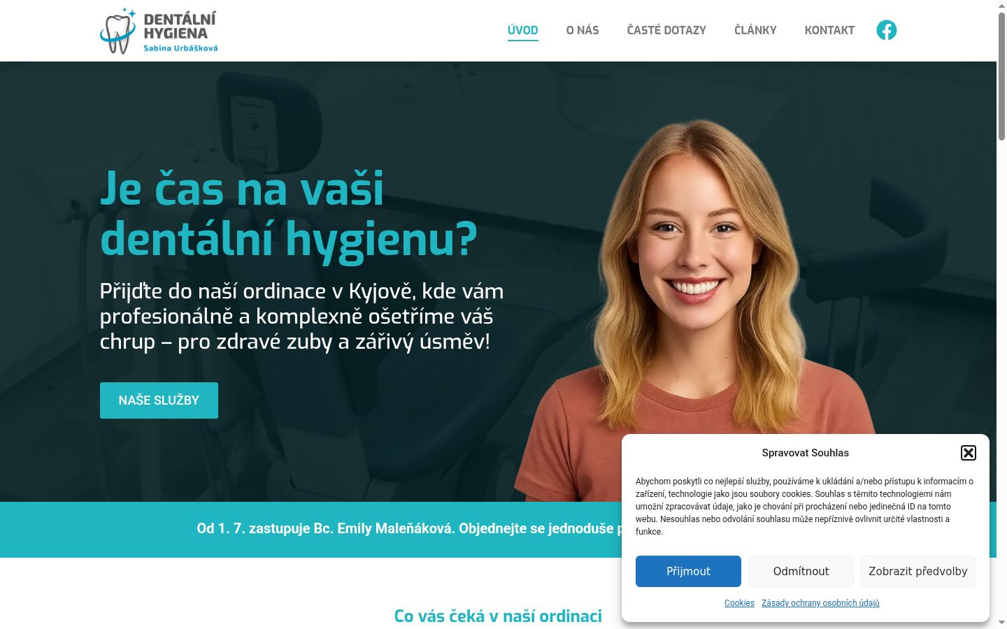 Snímka obrazovky banera súhlasu zobrazeného pred akoukoľvek interakciou