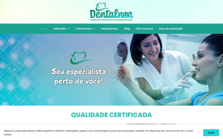 Screenshot stránky dentalnor.com.br