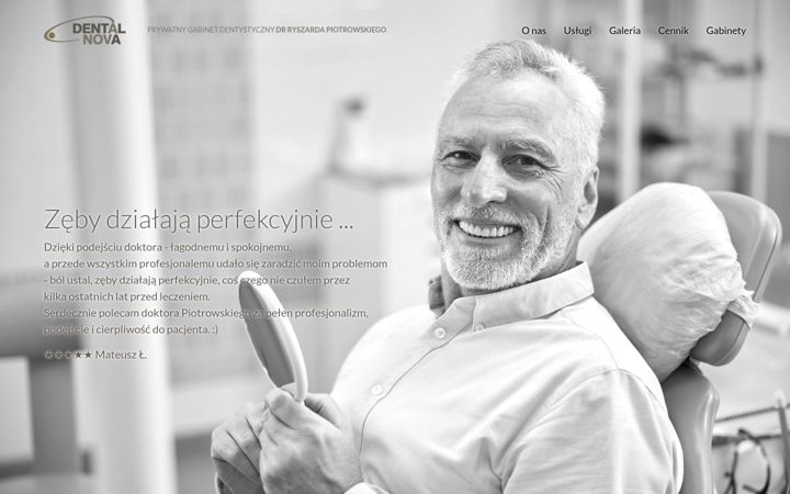 Ekraanipilt saidist dentalnova.pl