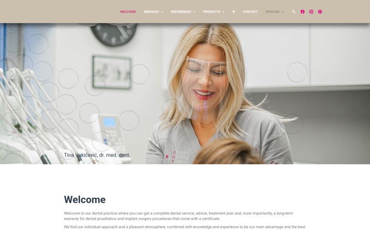 Screenshot of dentalofficetina.com