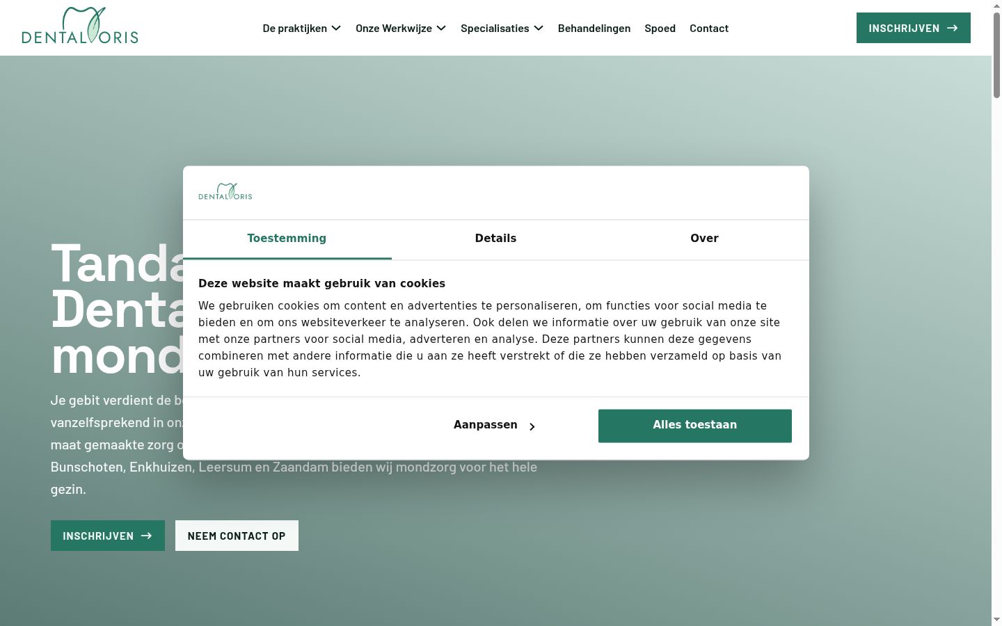 Ekrānuzņēmums ar piekrišanas baneri, kas tika rādīts pirms jebkādas mijiedarbības