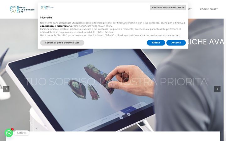 Ekrānuzņēmums no dentalorthodonticcare.it