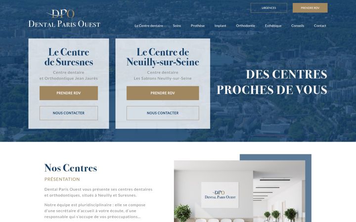 Screenshot of dentalparisouest.com
