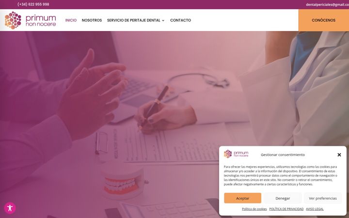 Screenshot of dentalpericiales.com